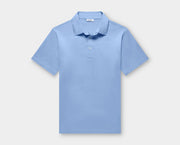 Amalfi Blue Egyptian Cotton Polo Shirt