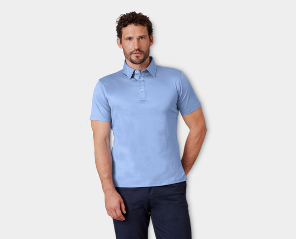 Men's Blue Cotton Polo Shirt - Amalfi | Niccolò P. – Gentlemans Journal ...
