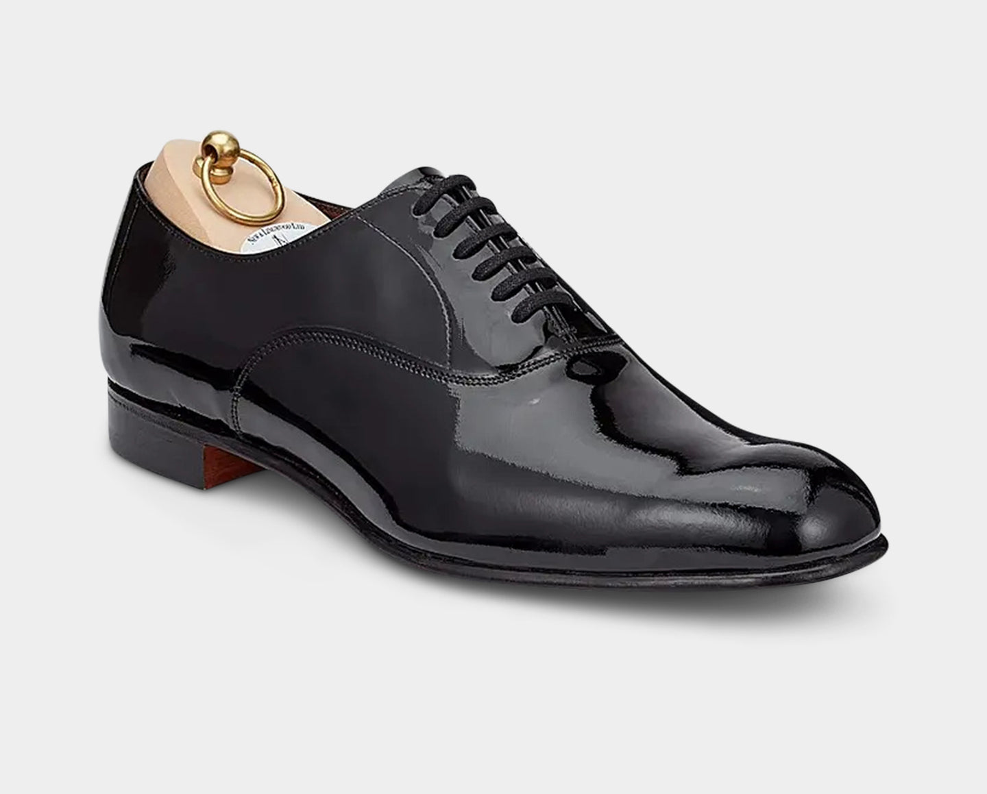 Black 6 Tie Patent Leather Dress Shoes