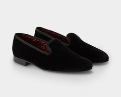 Black Velvet Dress Slippers