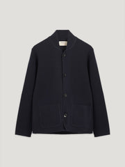 Navy Single Breasted Driving Jacket