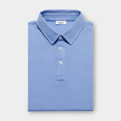Côte d’Azur Blue Egyptian Cotton Polo Shirt
