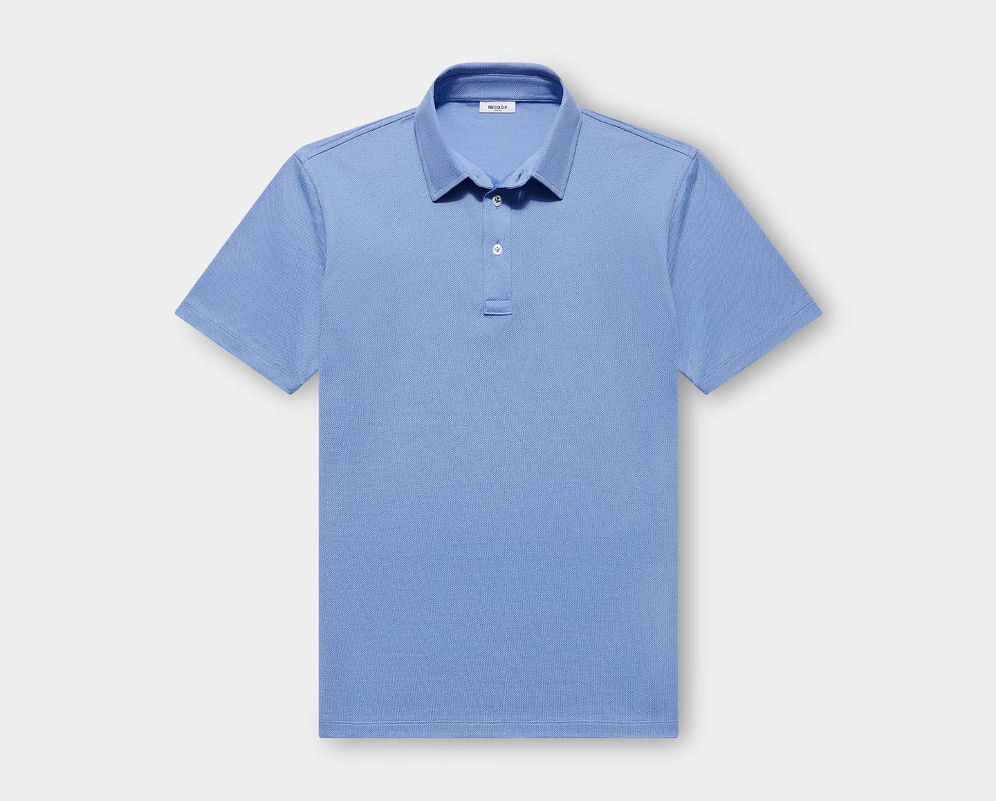 Côte d’Azur Blue Egyptian Cotton Polo Shirt