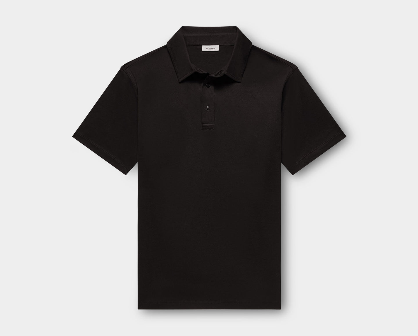 Deep Black Egyptian Cotton Polo Shirt