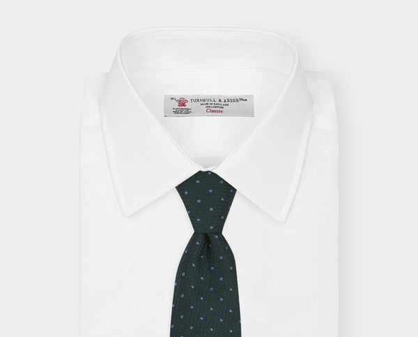 Forest Green & Blue Spot Lace Silk Tie | Turnbull & Asser – Gentlemans ...