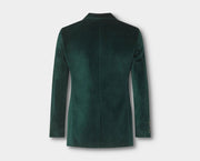Green Peak Lapel Single Breasted Velvet Evening Jacket