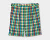 Windsor Madras Green Cotton Shorts
