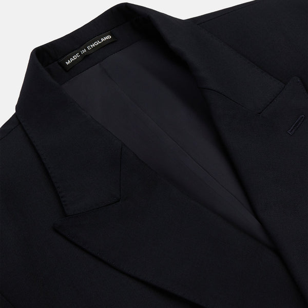 Navy Plain Wool Double Breasted Blazer | Turnbull & Asser – Gentlemans ...