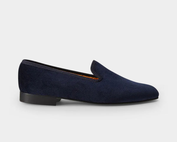 Men's Navy Velvet Shoes - New & Lingwood | New & Lingwood – Gentlemans ...