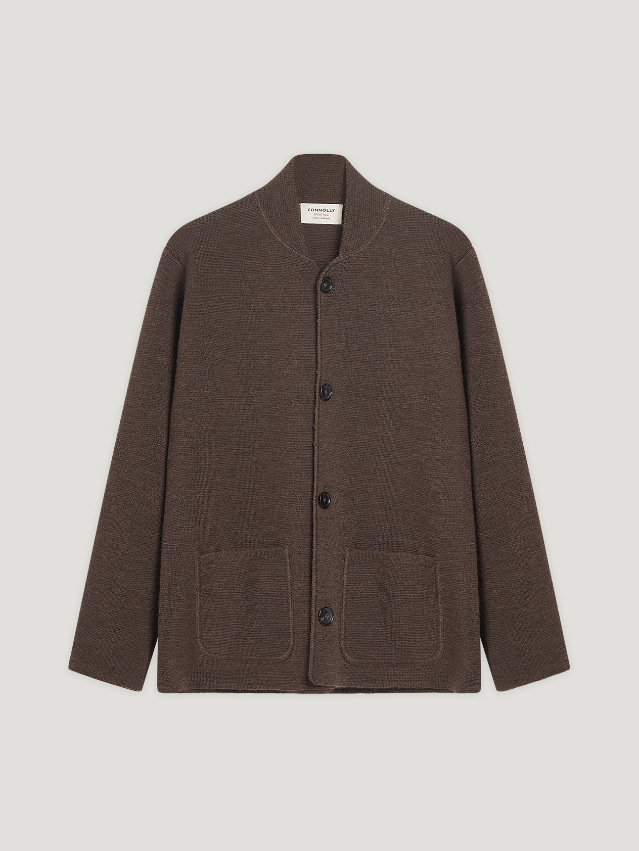 Brown Single Breasted Driving Jacket