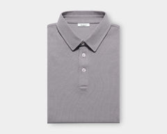 Sharkskin Grey Egyptian Cotton Polo Shirt