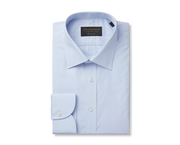 Pale Blue Poplin St James's Collar Classic Fit Single Cuff Shirt