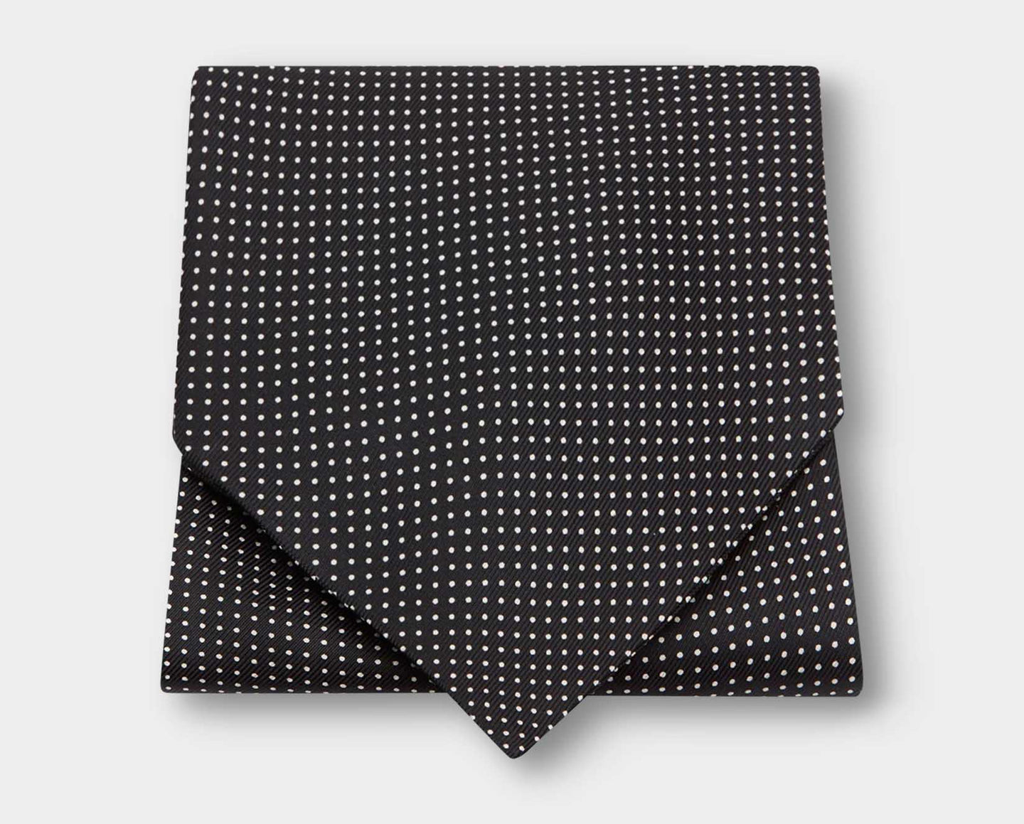 Black and White Mini Spot Silk Ascot Tie