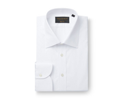 White Poplin St James's Collar Classic Fit Single Cuff Shirt